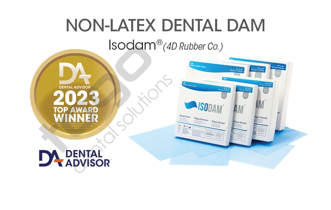 4D Rubber ISODAM Non-Latex Rubber Dam - Mavi - 6'' x 6'' - 15 adet