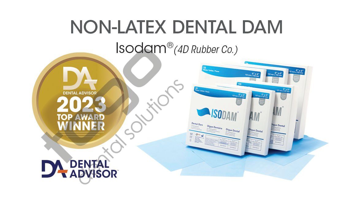 4D Rubber ISODAM Non-Latex Rubber Dam - Mavi - 5'' x 5'' - 20 adet