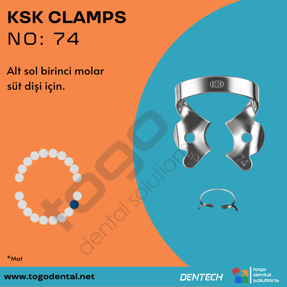KSK Clamps No:74_ Süt Dişi Klempi _ Mat