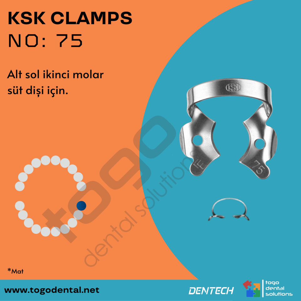 KSK Clamps No:75_ Süt Dişi Klempi _ Mat
