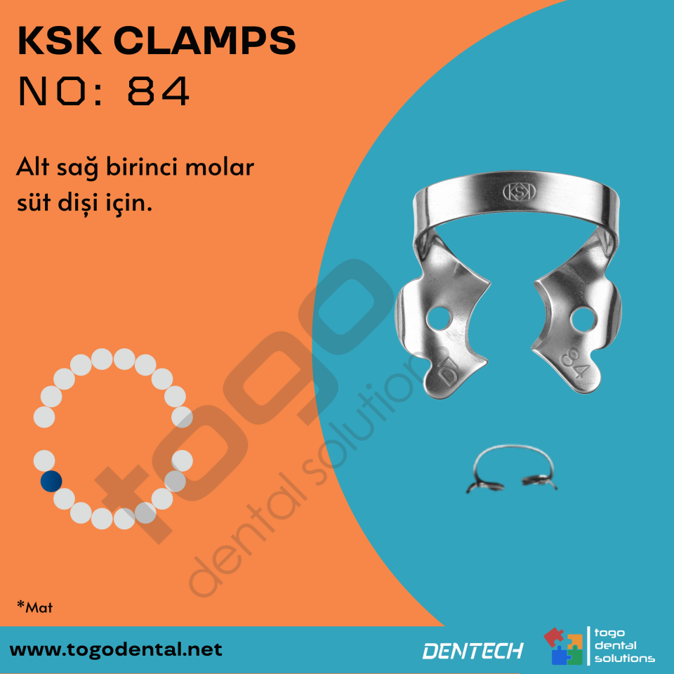 KSK Clamps No:84_ Süt Dişi Klempi _ Mat