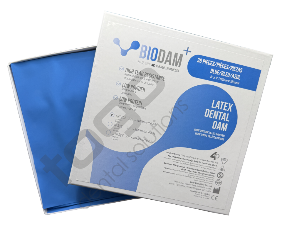 4D Rubber BIODAM+ Premium Latex Rubber Dam - Medium - 36 Adet